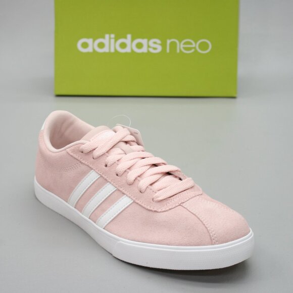 Adidas Ladies 7 Courtset W Pink Suede AdidasNEO Tennis/gym Shoes Sneakers CG5818 - Picture 1 of 11